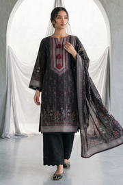 Zellbury Monochrome Printed Lawn Unstitched 3Pc Suit WUS26X31137
