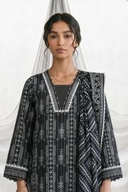 Zellbury Monochrome Printed Lawn Unstitched 3Pc Suit WUS26X31142