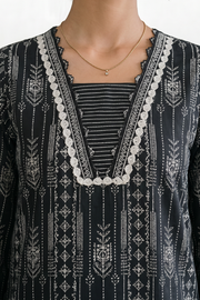 Zellbury Monochrome Printed Lawn Unstitched 3Pc Suit WUS26X31142