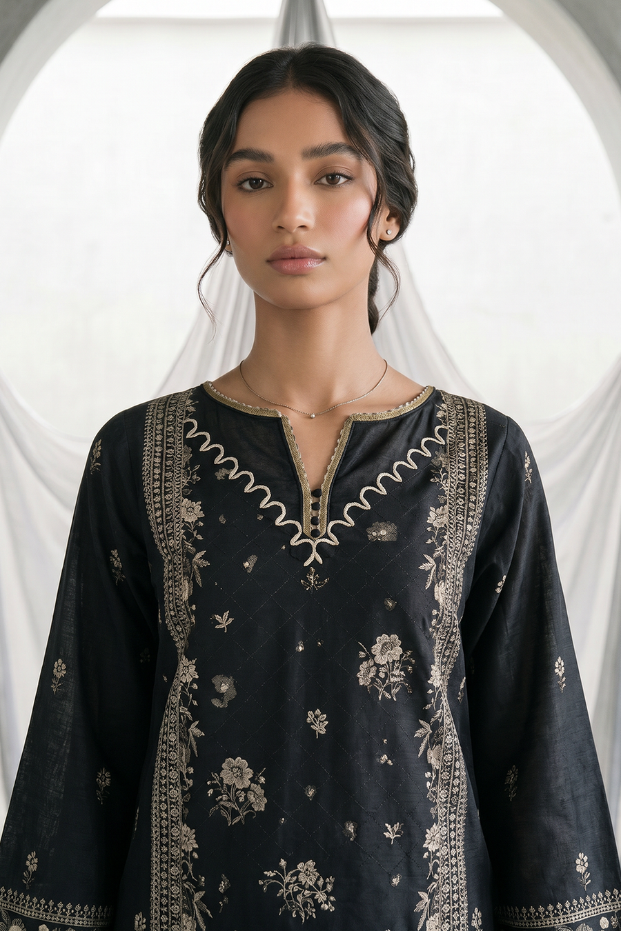 Zellbury Monochrome Printed Lawn Unstitched 3Pc Suit WUS26X31158