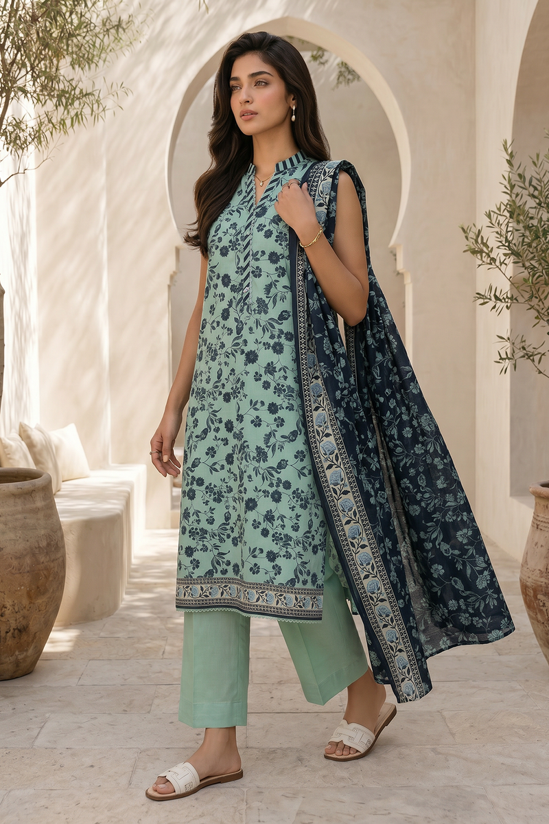 Zellbury Summer Printed Lawn Unstitched 3Pc Suit WUS26X38048
