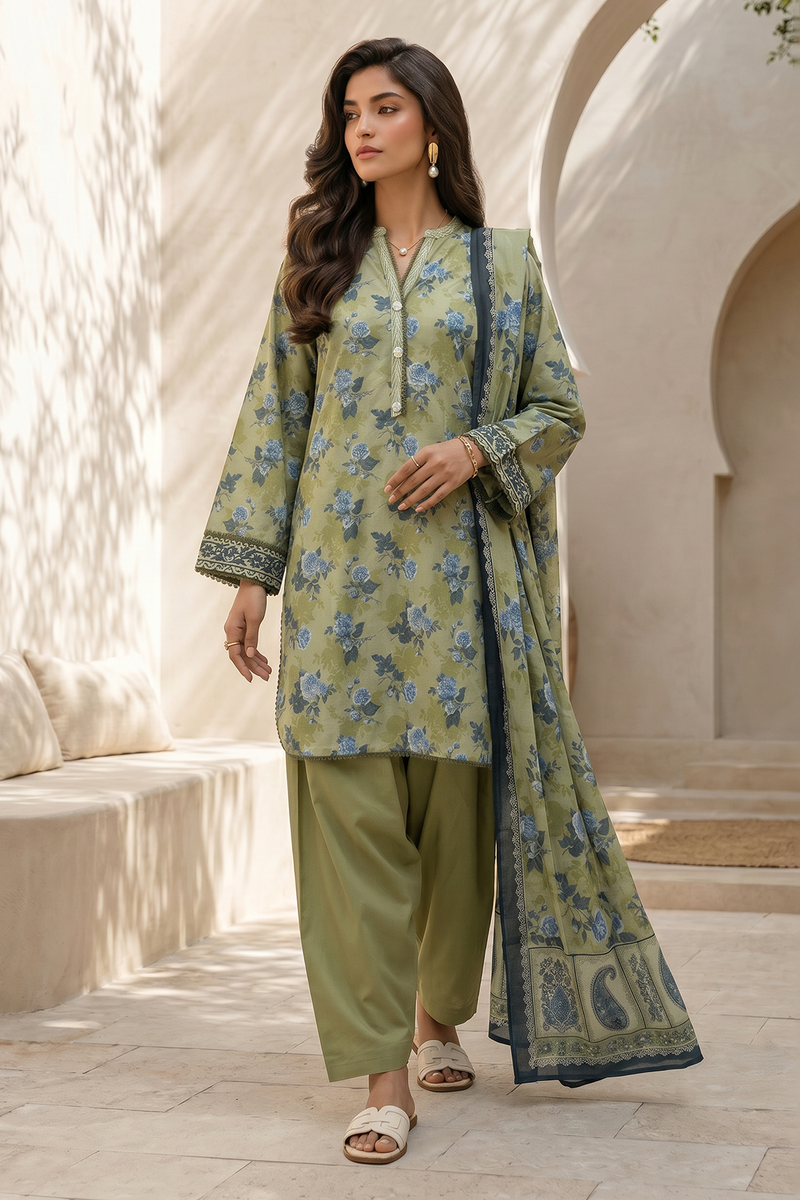 Zellbury Summer Printed Lawn Unstitched 3Pc Suit WUS26X38050