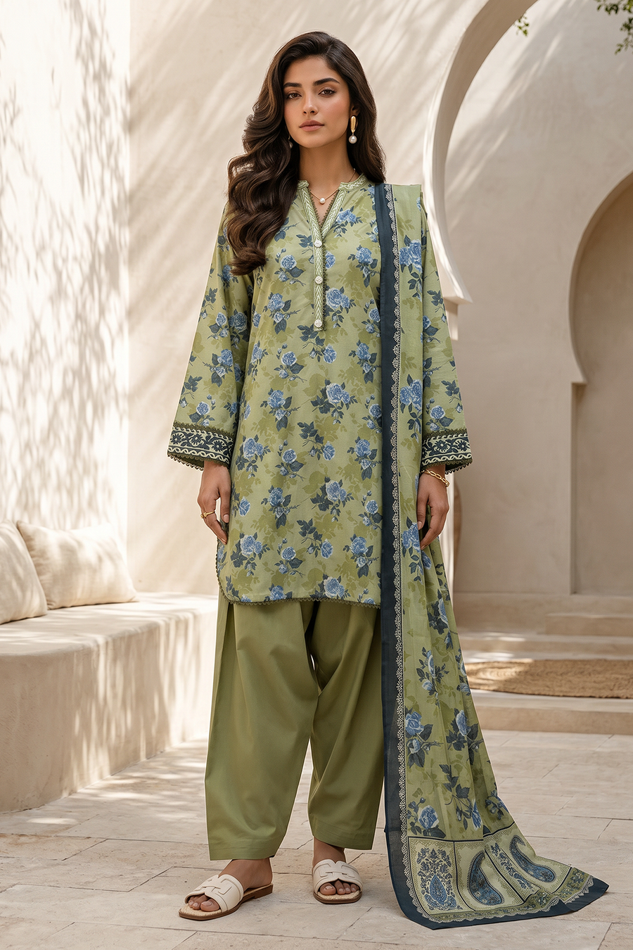 Zellbury Summer Printed Lawn Unstitched 3Pc Suit WUS26X38050