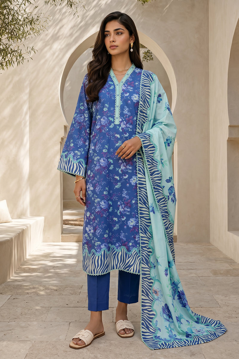 Zellbury Summer Printed Lawn Unstitched 3Pc Suit WUS26X38051