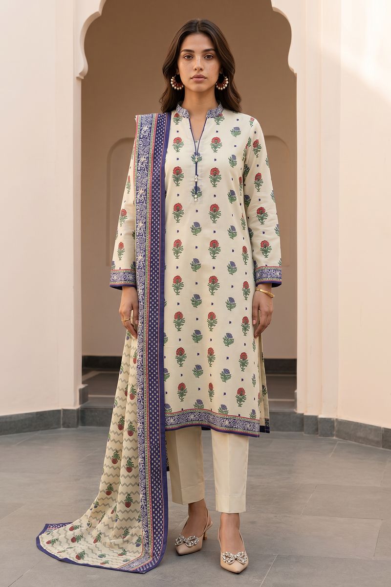Zellbury Summer Printed Lawn Unstitched 3Pc Suit WUS26X38065