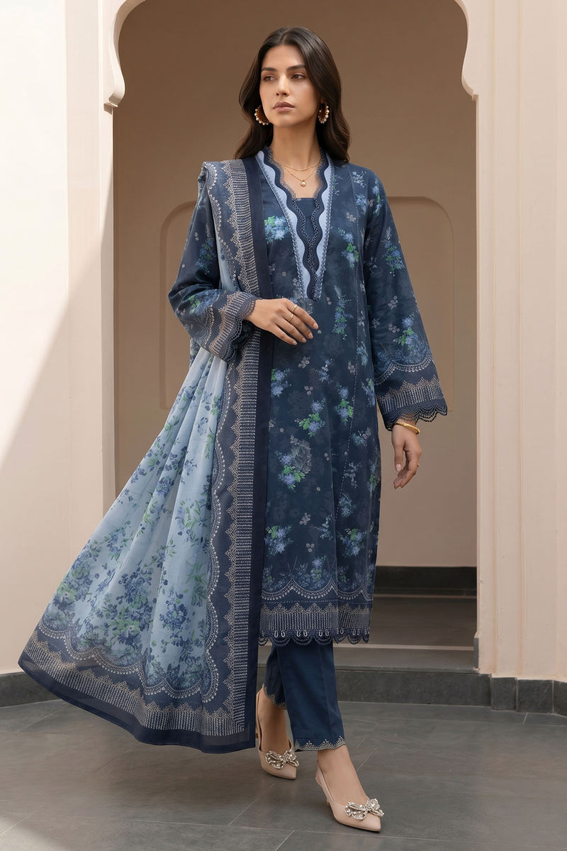 Zellbury Summer Printed Lawn Unstitched 3Pc Suit WUS26X38107