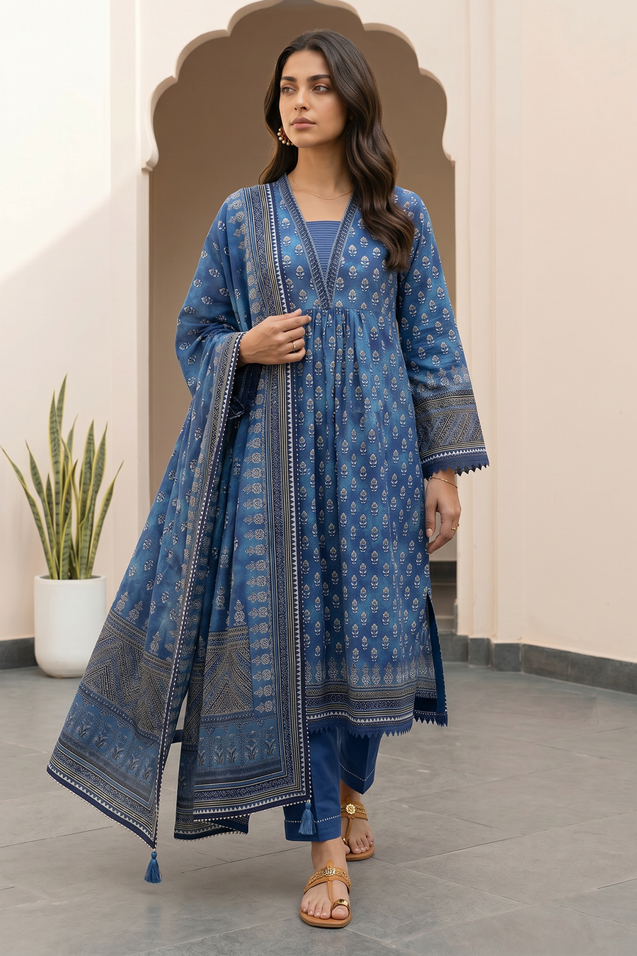Zellbury Summer Printed Lawn Unstitched 3Pc Suit WUS26X38111