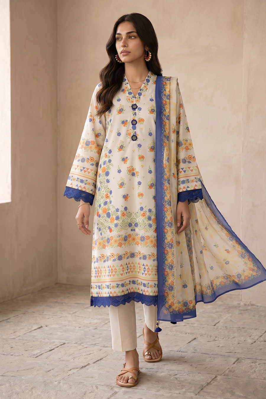 Zellbury Summer Printed Lawn Unstitched 3Pc Suit WUS26X38114