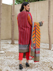 Zellbury Winter Printed Khaddar Unstitched 3Pc Suit WUW21X30127