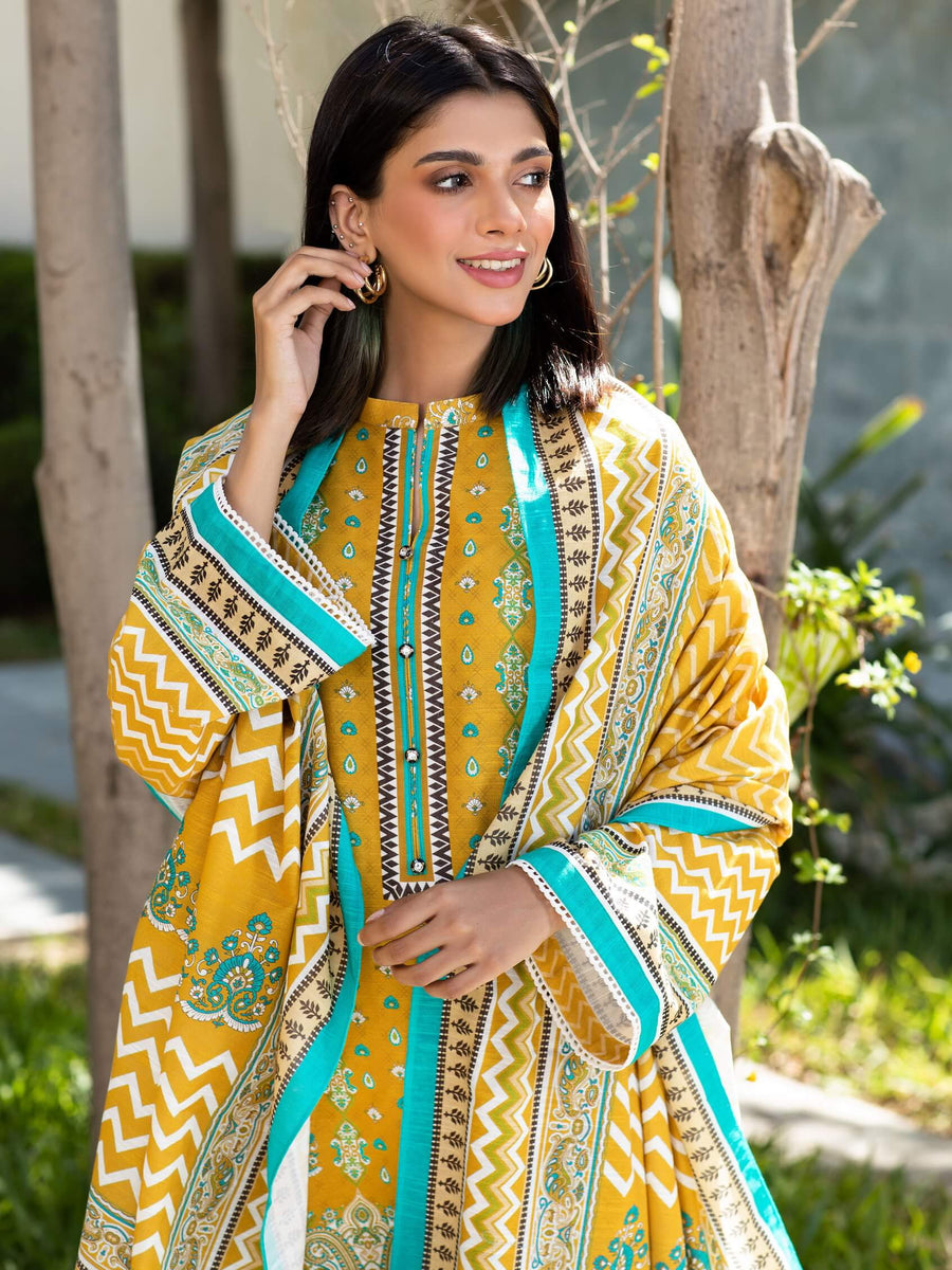 Zellbury Winter Printed Khaddar Unstitched 3Pc Suit WUW21X30308