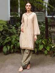 Zellbury Winter Embroidered Khaddar Unstitched 2Pc Suit WUW23E20666