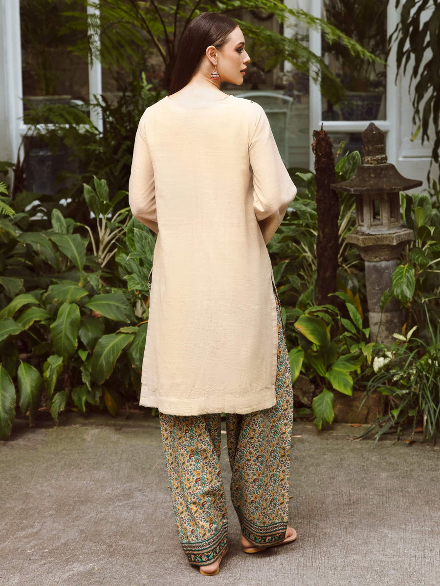 Zellbury Winter Embroidered Khaddar Unstitched 2Pc Suit WUW23E20666