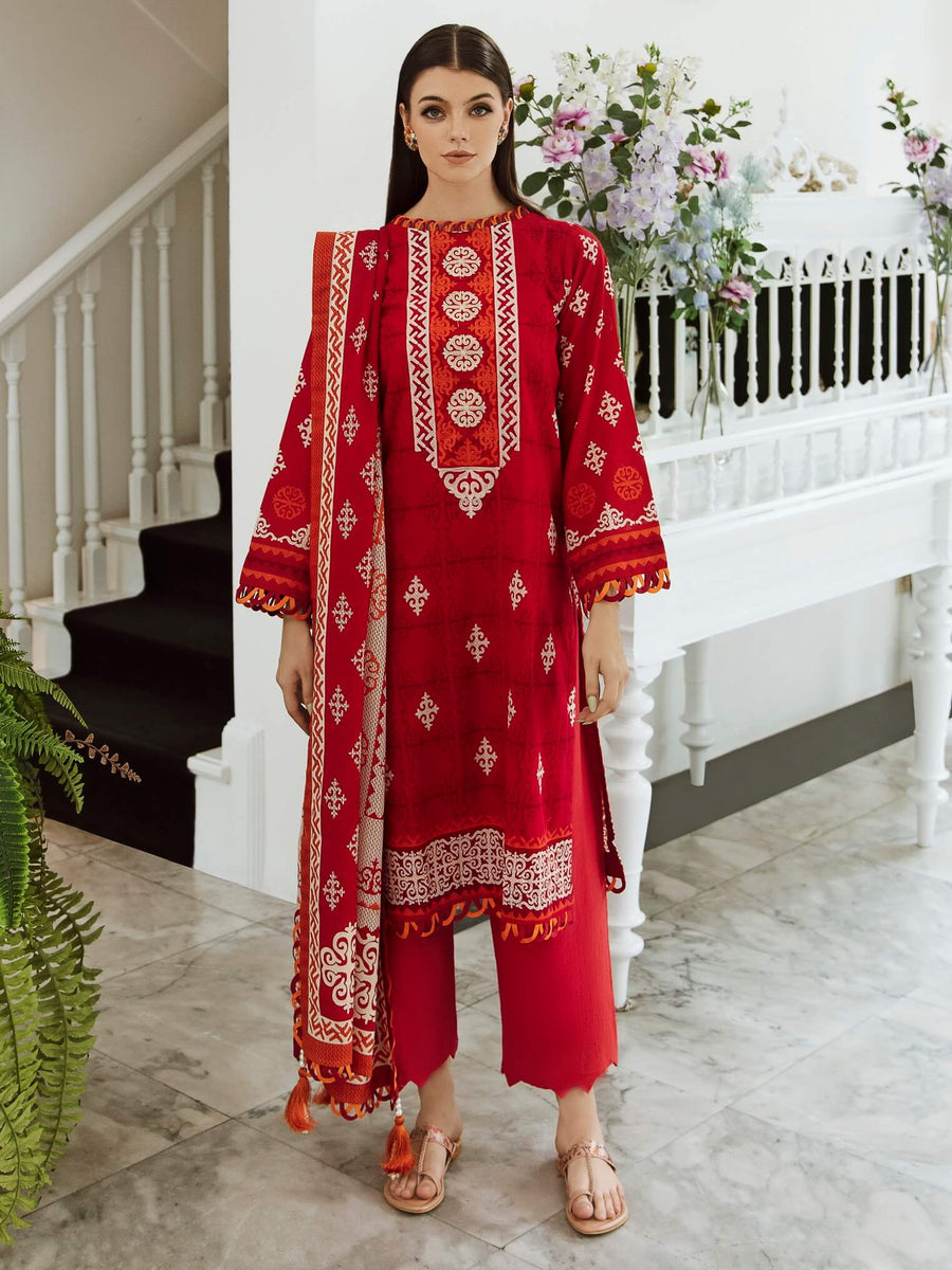 Zellbury Winter Embroidered Khaddar Unstitched 2Pc Suit WUW23E20667