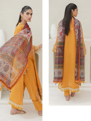 Zellbury Signature Embroidered Slub Unstitched 3Pc Suit WUW23E30701