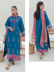 Zellbury Signature Embroidered Ribbed Unstitched 3Pc Suit WUW23E30703