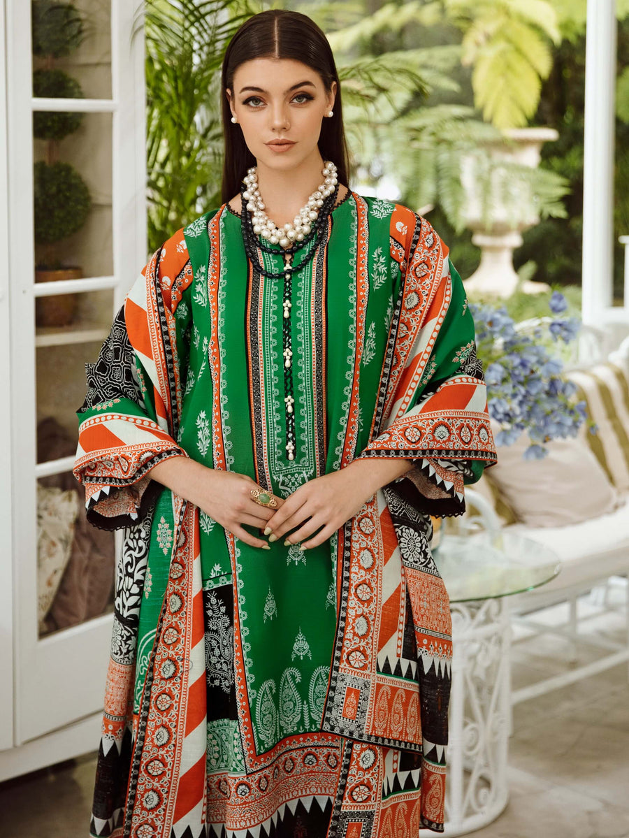 Zellbury Winter Printed Khaddar Unstitched 2Pc Suit WUW23X20657