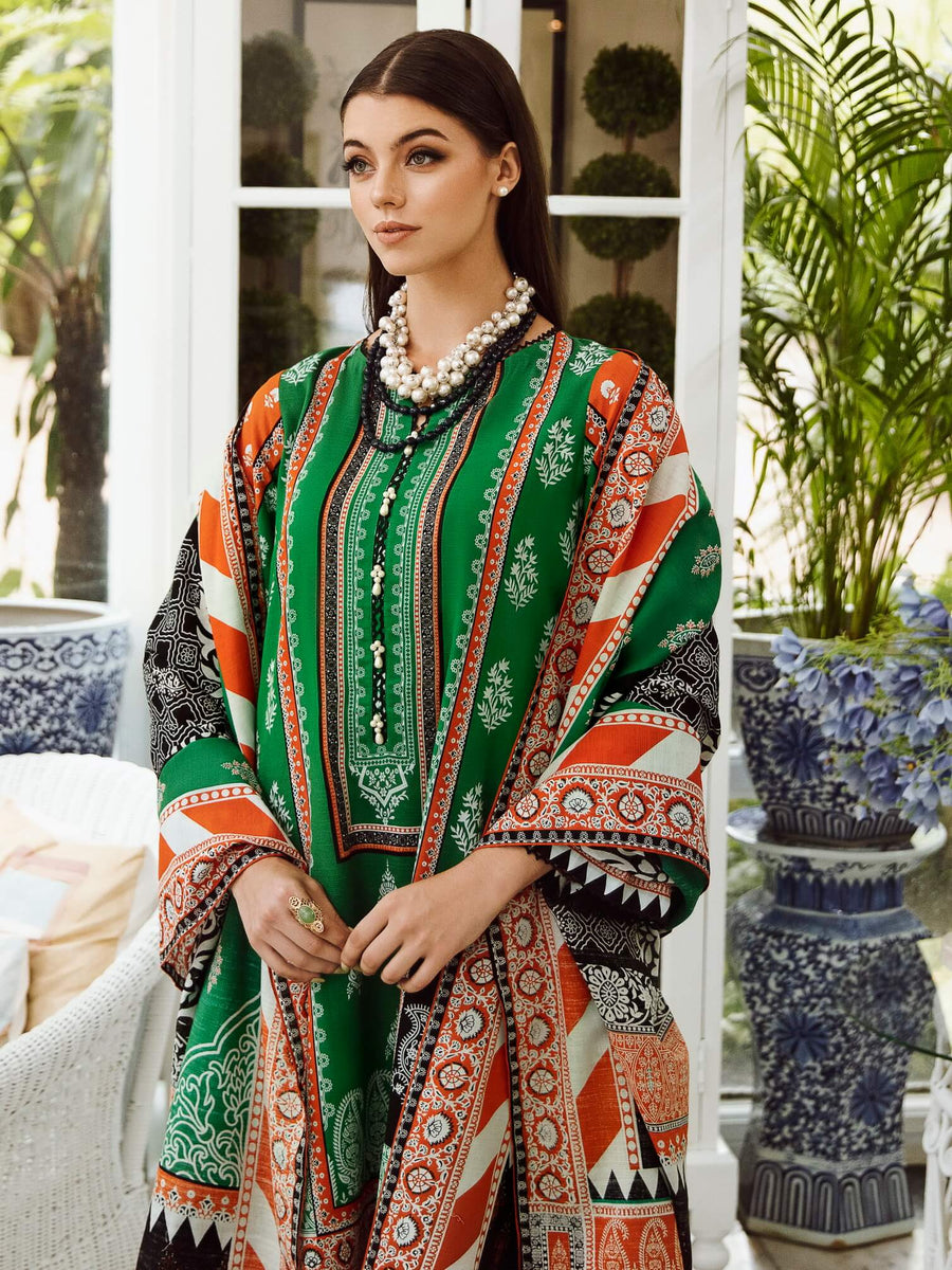 Zellbury Winter Printed Khaddar Unstitched 2Pc Suit WUW23X20657