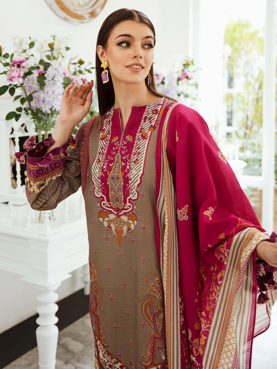Zellbury Winter Printed Khaddar Unstitched 2Pc Suit WUW23X20658