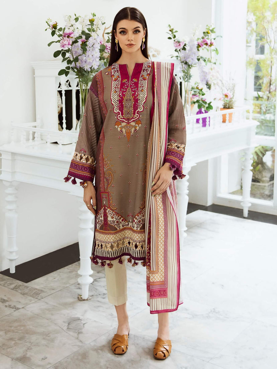 Zellbury Winter Printed Khaddar Unstitched 2Pc Suit WUW23X20658