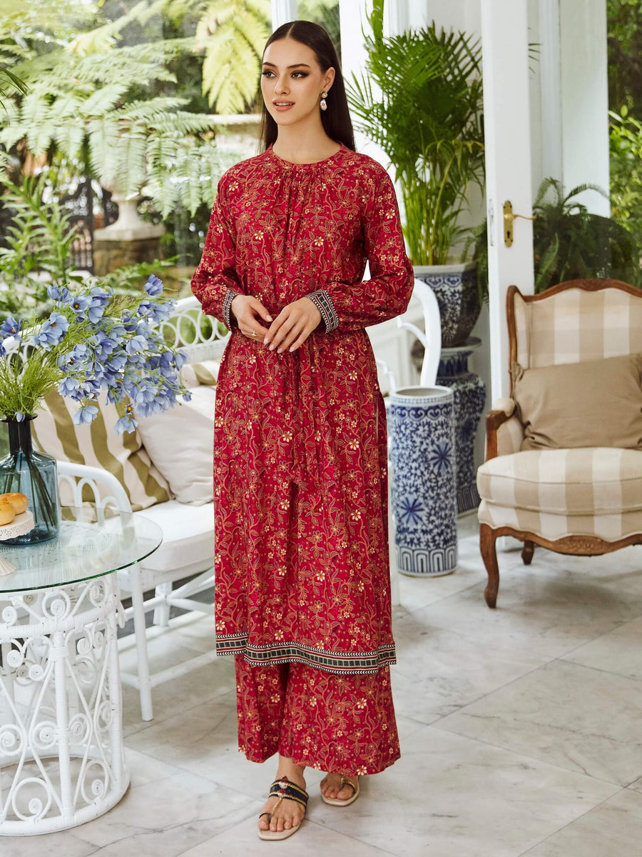 Zellbury Winter Printed Viscose Unstitched 2Pc Suit WUW23X20663