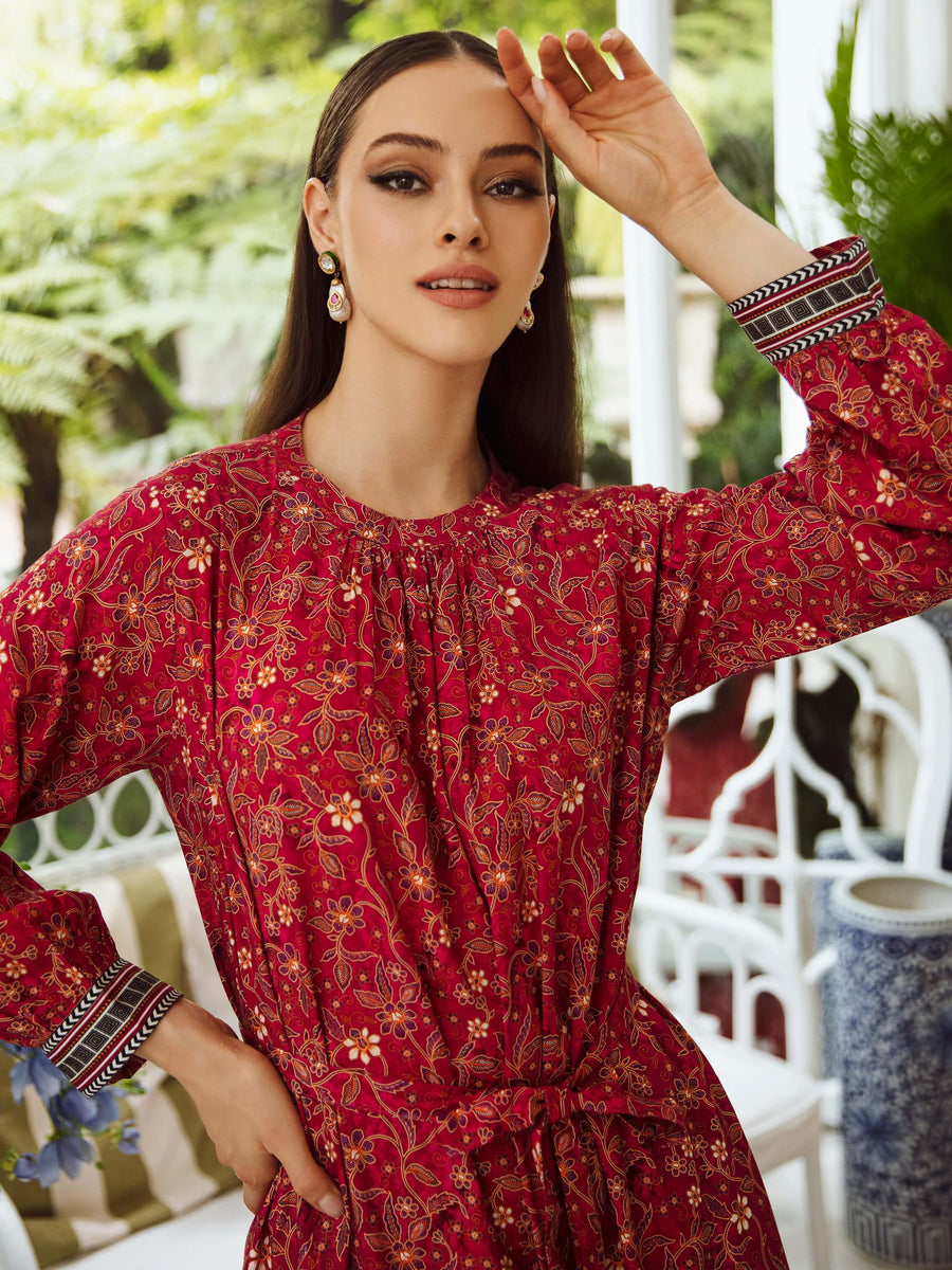 Zellbury Winter Printed Viscose Unstitched 2Pc Suit WUW23X20663