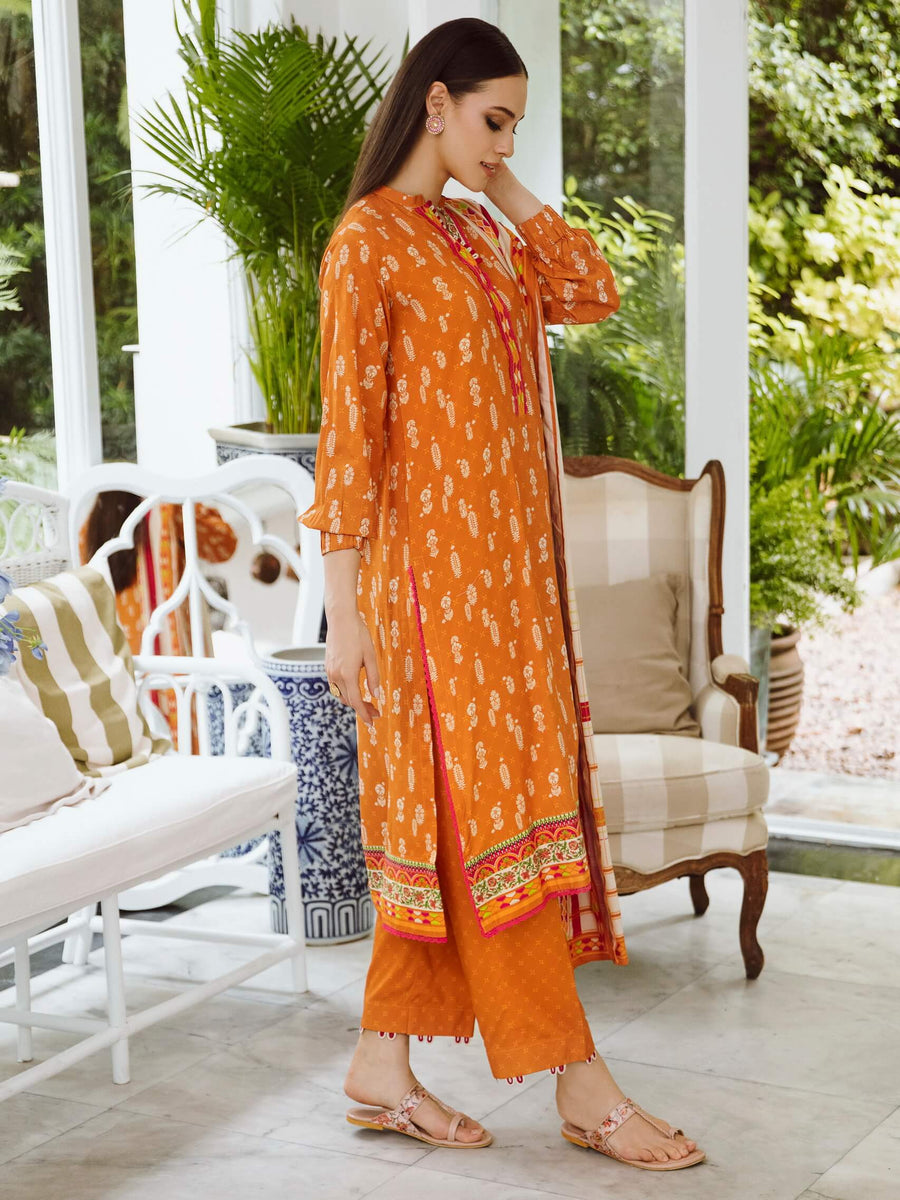 Zellbury Winter Printed Viscose Unstitched 3Pc Suit WUW23X30671