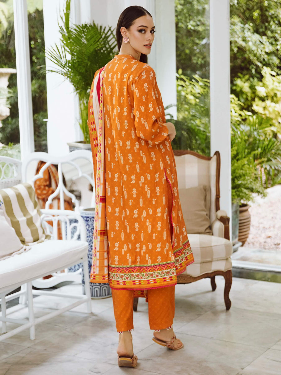 Zellbury Winter Printed Viscose Unstitched 3Pc Suit WUW23X30671