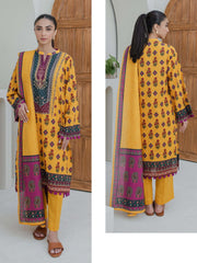 Zellbury Essential Printed Khaddar Unstitched 3Pc Suit WUW23X30728