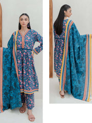 Zellbury Essential Printed Cotail Unstitched 3Pc Suit WUW23X30740