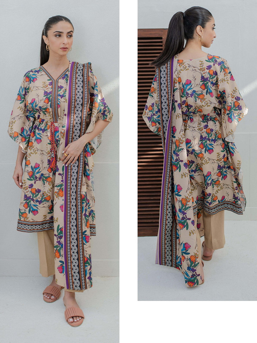 Zellbury Essential Printed Karandi Unstitched 3Pc Suit WUW23X30751