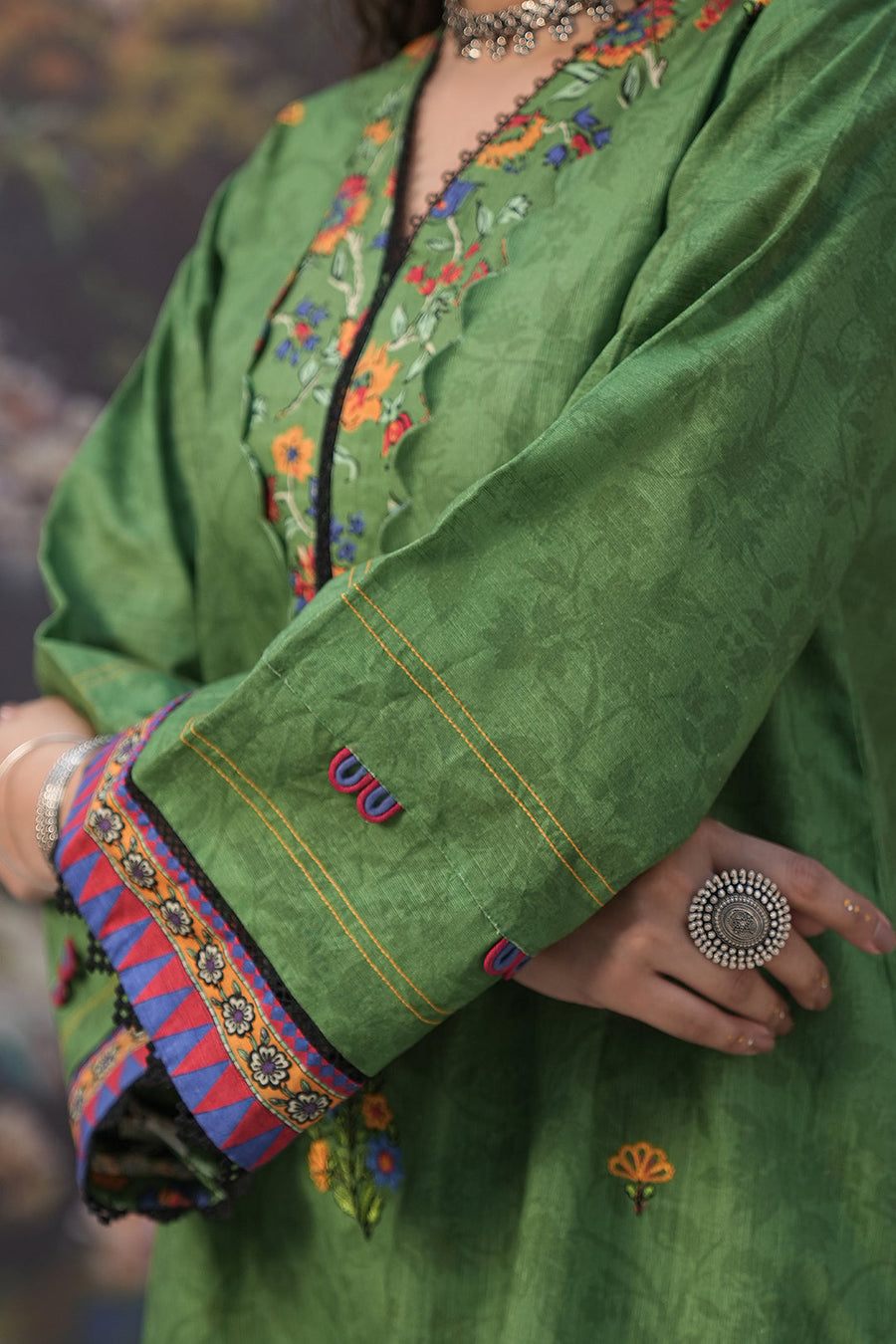 Zellbury Winter Unstitched Embroidered Khaddar 2Pc Suit WUW24E20440