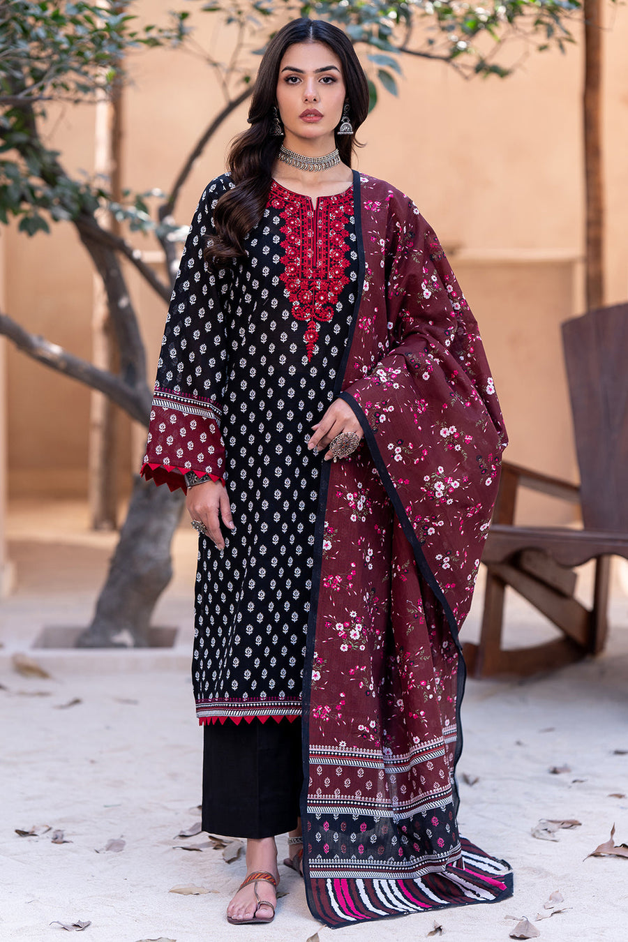 Zellbury Winter Vol-04 Embroidered Khaddar Unstitched 2Pc Suit WUW24E20505
