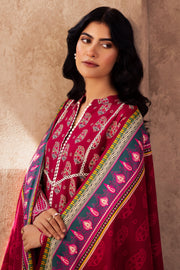 Zellbury Winter Embroidered Viscose Unstitched 3Pc Suit WUW24E30228
