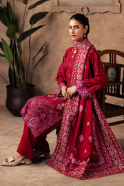 Zellbury Winter Embroidered Khaddar Unstitched 3Pc Suit WUW24E30231