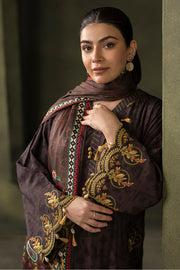 Zellbury Winter Vol-03 Embroidered Viscose Unstitched 3Pc Suit WUW24E30234