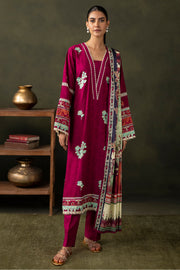 Zellbury Winter Unstitched Embroidered Viscose 3Pc Suit WUW24E30235