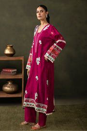 Zellbury Winter Unstitched Embroidered Viscose 3Pc Suit WUW24E30235