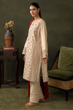 Zellbury Winter Unstitched Embroidered Khaddar 3Pc Suit WUW24E30236
