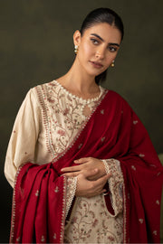 Zellbury Winter Unstitched Embroidered Khaddar 3Pc Suit WUW24E30236