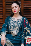 Zellbury Winter Unstitched Embroidered Khaddar 3Pc Suit WUW24E30241