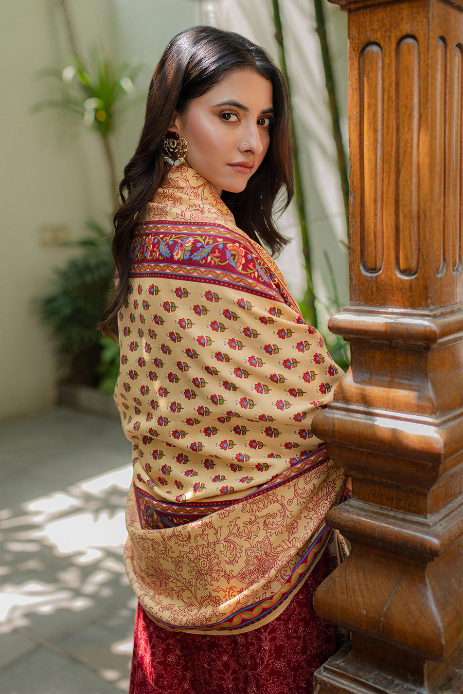 Zellbury Winter Unstitched Embroidered Khaddar 3Pc Suit WUW24E30309