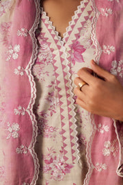 Zellbury Winter Unstitched Embroidered Khaddar 3Pc Suit WUW24E30312