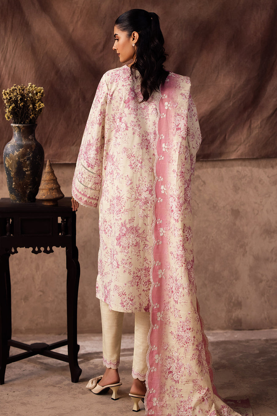Zellbury Winter Unstitched Embroidered Khaddar 3Pc Suit WUW24E30312