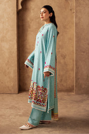 Zellbury Winter Unstitched Embroidered Viscose 3Pc Suit WUW24E30318