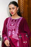 Zellbury Winter Unstitched Embroidered Khaddar 3Pc Suit WUW24E30319