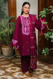 Zellbury Winter Unstitched Embroidered Khaddar 3Pc Suit WUW24E30319