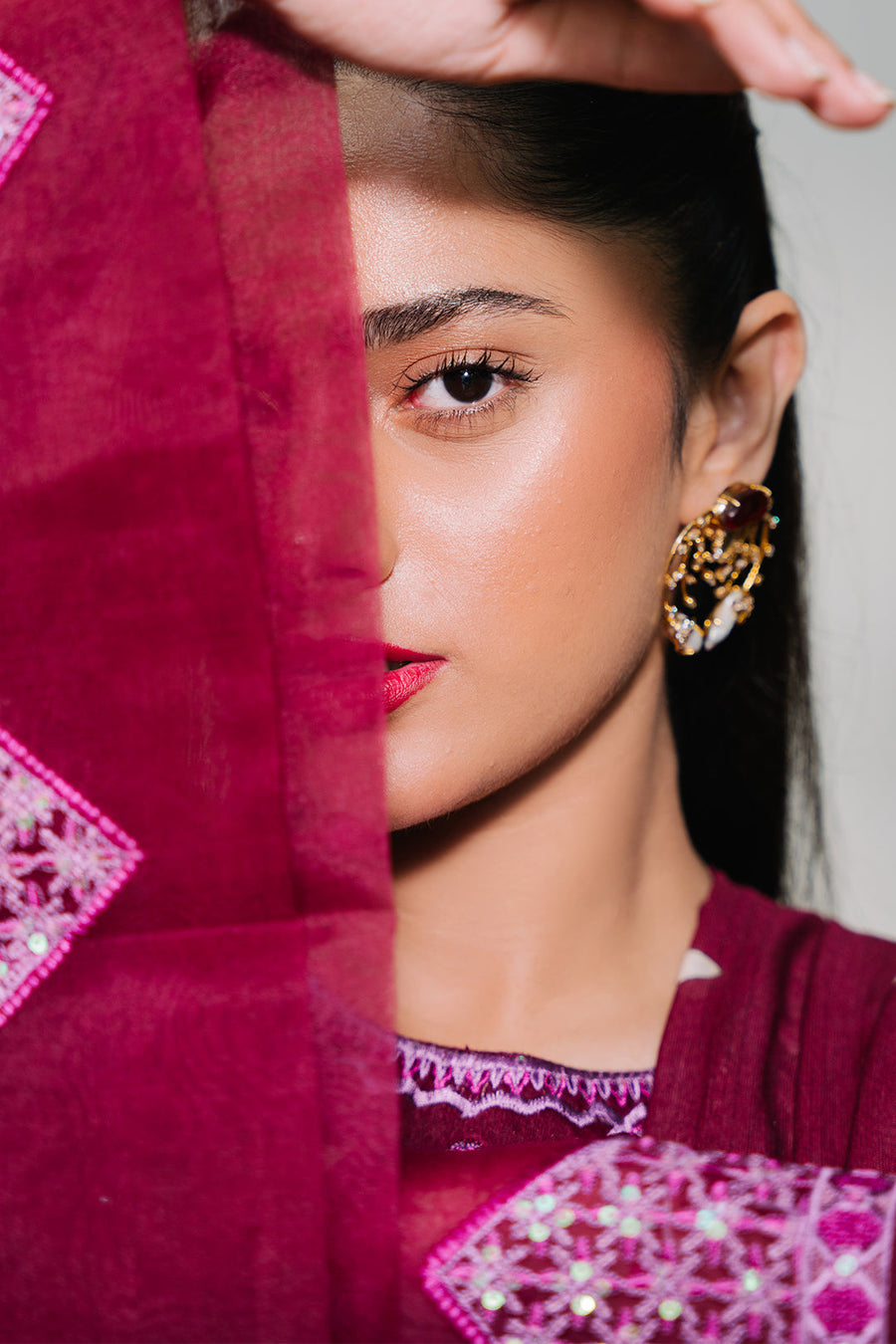 Zellbury Winter Unstitched Embroidered Khaddar 3Pc Suit WUW24E30319
