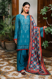 Zellbury Winter Vol-04 Embroidered Cotail Unstitched 3Pc Suit WUW24E30326
