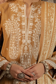 Zellbury Winter Unstitched Embroidered Khaddar 3Pc Suit WUW24E30407