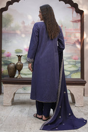 Zellbury Winter Unstitched Embroidered Khaddar 3Pc Suit WUW24E30409